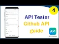 API Tester 4 Github grap L APIs using API Tester mobile app