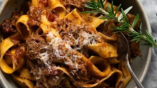 The most amazing Slow Cooked Rosemary Lamb Ragu