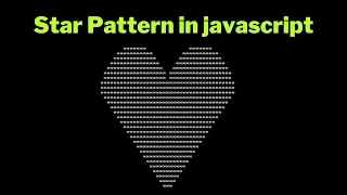 Heart Star Pattern using loop in Javascript 2023 Papa Developer