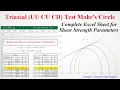 Triaxial UU CU CD Test Mohr s Circle Excel Sheet Link is in Description Geotech with Naqeeb