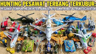 Hunting Pesawat Terbang Terkubur: Pesawat Tempur,Helikopter,Airbus,Jet,Tank,Robot & Truk Excavator