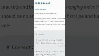 PEP-8 style guide for Python