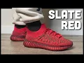 YEEZY 350 CMPCT Slate Red Review On Foot