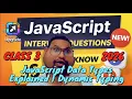 JavaScript Data Types Explained Dynamic Typing CLASS 3
