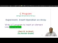 Insert Element into Sorted Array Insertion Operation in Array