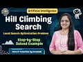 AI 14 Hill Climbing Search in AI Solved Example Step by Step