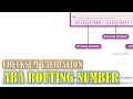Using Checksum to do a ABA Routing Number Validation - For USA American Bankers Association