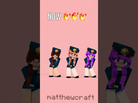 Then vs Now 👮‍♀️👮‍♀️👮‍♀️ #matthewcraft #minecraftanimation #shorts