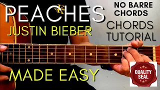 Download Justin Bieber -  PEACHES CHORDS (Guitar Tutorial) for Acoustic Cover MP3