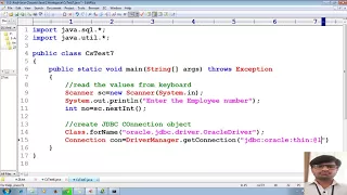52 Advanced Java Tutorial pl sql FUNCTION for to select the employee job sal using adv java