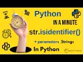 str isidentifier - Check if Python Strings are Valid Identifiers