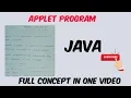 Applet program in JAVA Complete applet tutorial by Stay Focused
