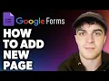 How to Add New Page on Google Forms Full 2024 Guide