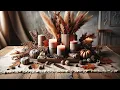 The COZIEST Fall Table Decor Screensaver Ever 4K U Frame TV Candle Pumpkin Wall Art