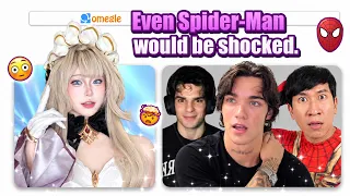 POV: Even Superheroes Get Trolled by Her on Omegle 🕸🕷🦸🏻‍♂️