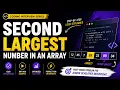 Find the Second Largest Number in an Array JavaScript Interview Logic