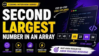Find the Second Largest Number in an Array JavaScript Interview Logic