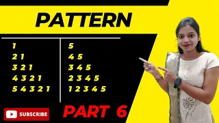 Pattern in java Triangle pattern Number Pattern Pattern by using nested loop Pattern Part 6