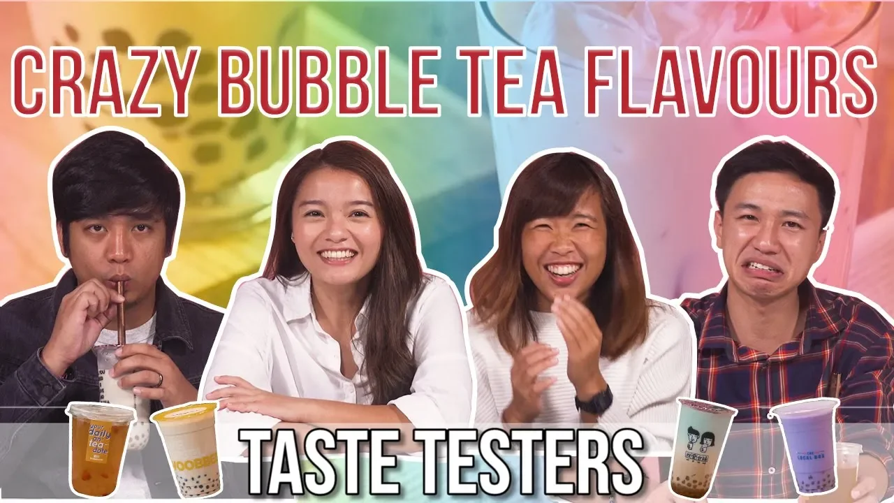 Crazy Bubble Tea Flavours   Taste Testers   EP 106