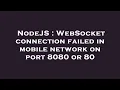 NodeJS WebSocket connection failed in mobile network on port 8080 or 80