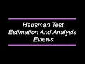 Hausman Test Eviews
