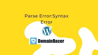 Parse Error Syntax Error in Wordpress