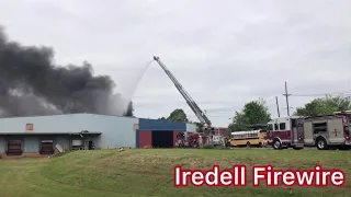 19 Working Commercial Warehouse Fire Statesville FCX