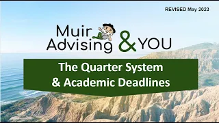 Quarter System Academic Deadlines