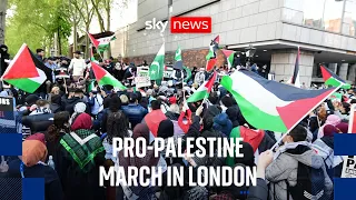 Pro-Palestine march marks three years of war in Gaza