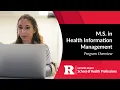 Health Information Management HIM at Rutgers SHP Program Overview