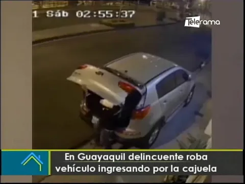 En Guayaquil delincuente roba vehículo ingresando por la cajuela