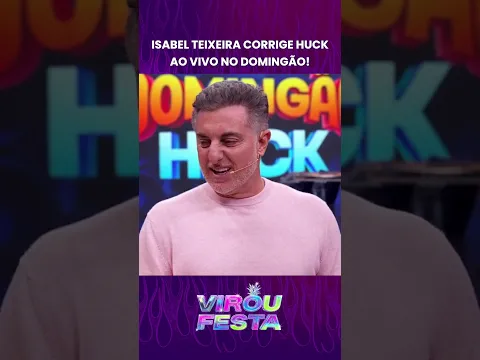 ATRIZ CORRIGE LUCIANO HUCK AO VIVO NO DOMINGÃO SOBRE A NOVELA DAS 9! | Virou Festa #domingão