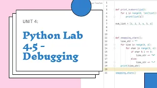 Python Lesson 4 5 Lab - Debugging
