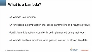 Java SE 8 - lntroduction to Lambda Expressions