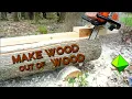 Chainsaw beam guide from wood DIY mini mill
