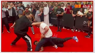 أحمد السقا يقدم عرض أكشن فى احتفال عرض فيلم أحمد وأحمد في الإمارات 