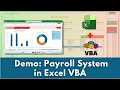 Demo Payroll System in Excel VBA Salary OT Bonus Payslip No Voice