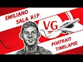 Download Lagu Emiliano Sala RIP Portrait Timelapse, Football Art.