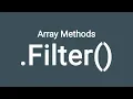 Filter Tutorial - Javascript Array Methods