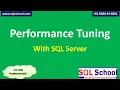 SQL Performance Tuning Training Classes SQL School