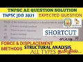 SHORTCUT FOR FORCE DISPLACEMENT METHODS TNPSC JDO AE STRUCTURAL ANALYSIS