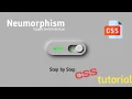 How to make Neumorphism toggle button with CSS CSS toggle switch button