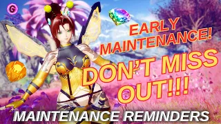 PSO2 NGS Don t Miss Out - Early Maintenance