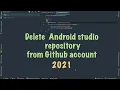 Delete Android Studio repository from Github Account