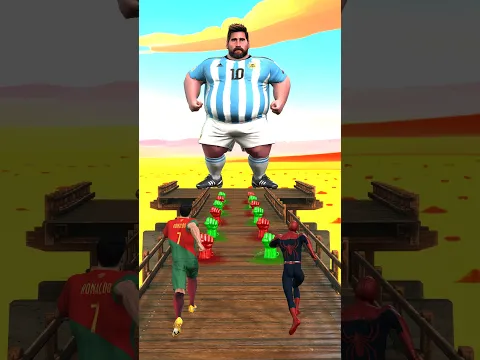 Spider-Ronaldo VS 9999 LVL Boss Can Spider-Ronaldo Defeat Messi Help Spider-Ronaldo