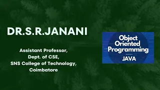 Object and class OOP using JAVA SNS Institutions