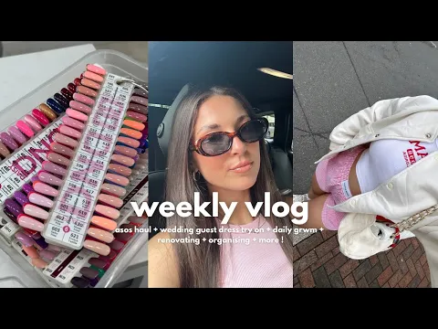 Download MP3 WEEKLY VLOG: asos haul + wedding guest dress try on + daily grwm + renovating + organising + more !