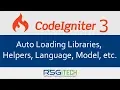 Codeigniter 3 Tutorial in Hindi Auto Loading Libraries Helpers Language Model