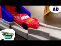 AD Lightning McQueen Tries the Stunting Speedway Pixar Cars disneykids