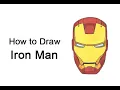 How to Draw Iron Man Head Helmet